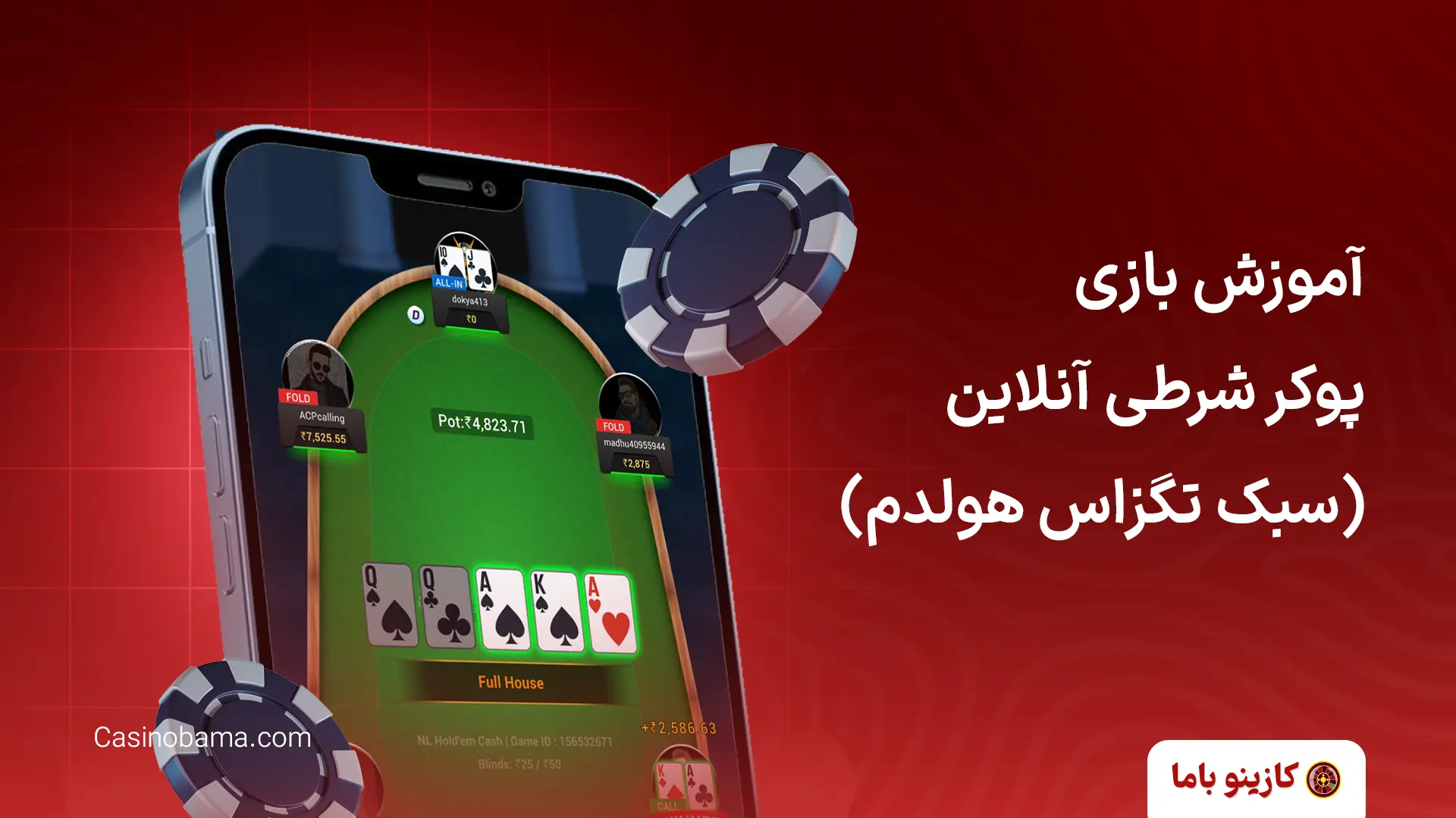 آموزش بازی پوکر شرطی آنلاین (سبک تگزاس هولدم)